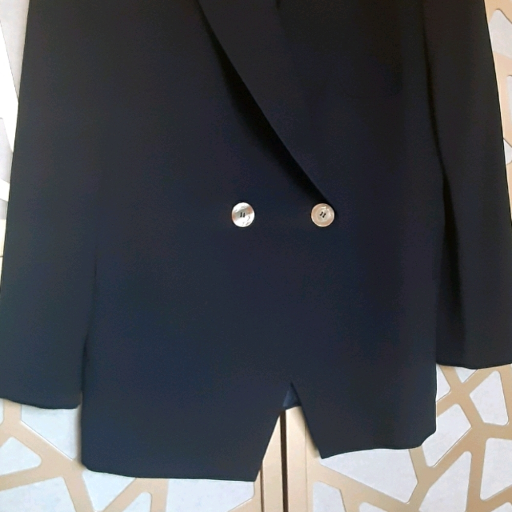 🎇HP🎆VINTAGE DIOR Navy Blazer Pearl Buttons - Picture 3 of 8